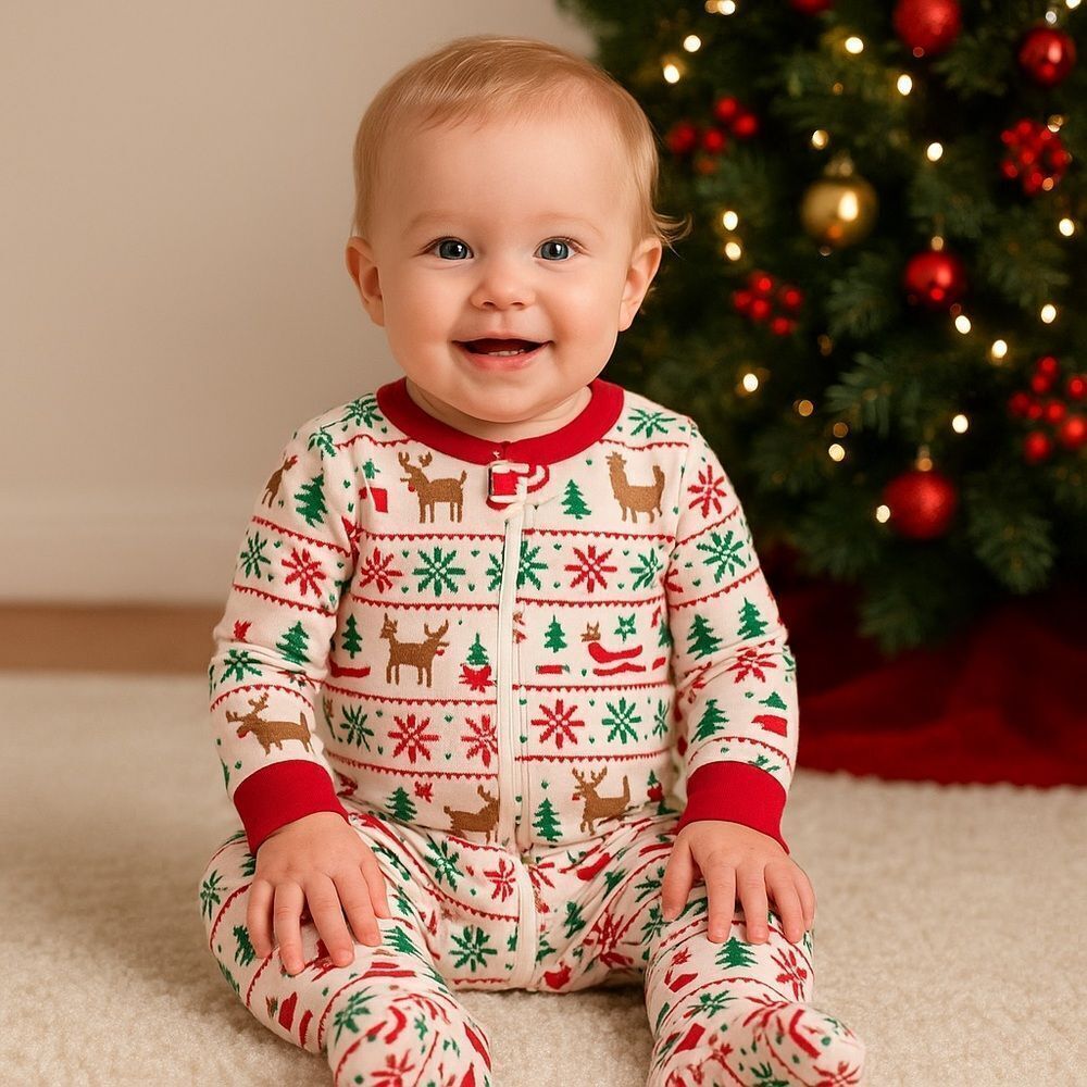 Baby Girl Carter's Fair Isle One-Piece Footed Pajamas, Infant Girl's, Pink 3T - Picture 7 of 7